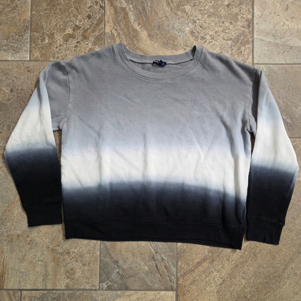 Splendid Ombre Crewneck Sweatshirt Grey White Black RW0M72X Womens Small
